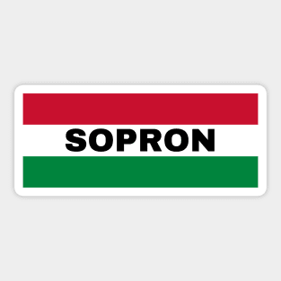 Sopron City in Hungarian Flag Sticker